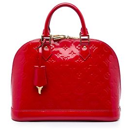 Louis Vuitton Red Monogram Vernis Alma PM