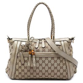Gucci Beige GG Canvas Bella Satchel