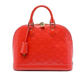 Louis Vuitton Orange Monogram Vernis Alma PM