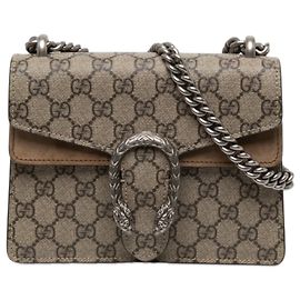 Gucci Beige Small GG Supreme Dionysus Crossbody