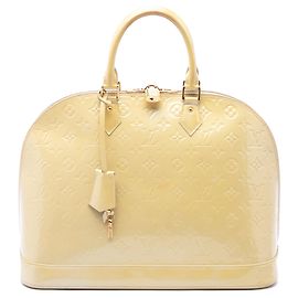 Louis Vuitton Beige Monogram Vernis Alma GM