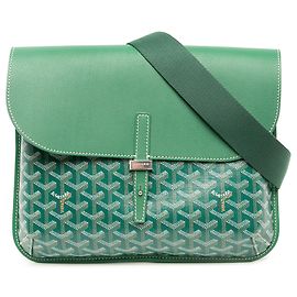 Goyard Green Goyardine Coursier Messenger Bag