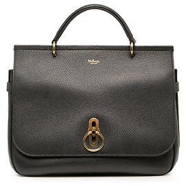 Mulberry Amberley Top Handle Tasche aus Classic Grain Kalbsleder Large Schwarz