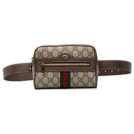 Gucci Beige Small GG Supreme Web Ophidia Belt Bag