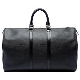 Louis Vuitton Black Epi Keepall 45