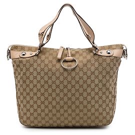 Sac Satchel Gucci Beige GG Canvas Icon Bit