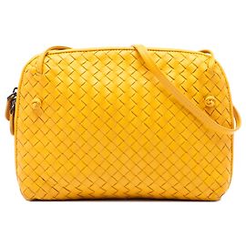 Bottega Veneta Borsa a tracolla Nodini in Nappa Intrecciato gialla