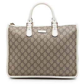 Borsa Satchel Gucci Beige GG Supreme