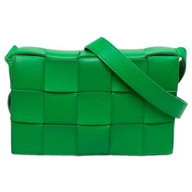 Bottega Veneta Borsa a tracolla Cassette in nappa intrecciato verde