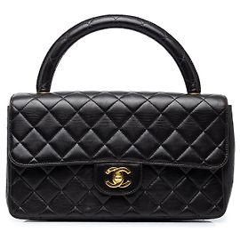 Chanel Black Lambskin Parent Kelly Flap