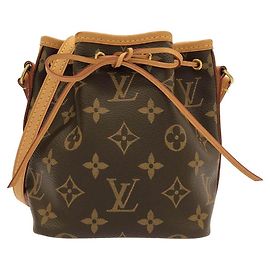 Louis Vuitton Nano Noe Monogram Coated Canvas Schultertasche