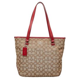 Borsa Tote COACH Signature Canvas Leather