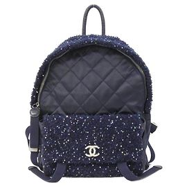 Chanel Tweed-Rucksack mit Pailletten