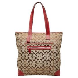 Borsa Tote COACH Signature Canvas Leather