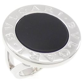 Bulgari Anel Bvlgari Bvlgari Bvlgari Big 750 Ouro Branco Onyx Tamanho 13.5