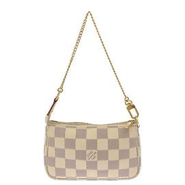 Louis Vuitton Mini Pochette Accessoires Damier Azur Accessory Pouch