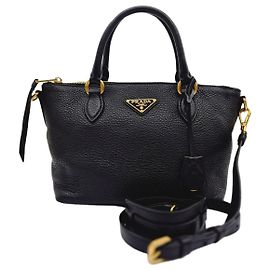 Prada Vitello Daino Kleine Tote Bag und Schultertasche