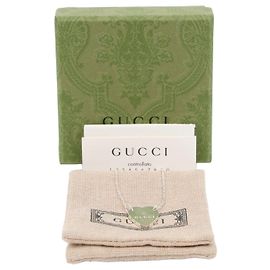Gucci Trademark Heart Pendant Necklace Silver