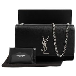 Autre Marque Medium Shoulder Crossbody Bag Black Silver