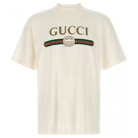 Gucci Camiseta de jersey de mezcla de seda estampada