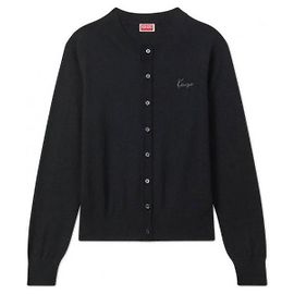 Kenzo Merinowoll-Cardigan mit Signature-Stickerei