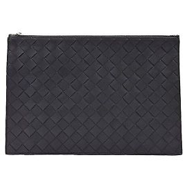 Bottega Veneta Mesh Strap Clutch Black