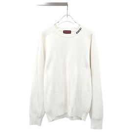 Gucci Maglia Intarsia Logo Bianco XL