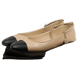 Chanel Zapatos Planos Bailarina con Cadena
