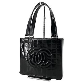 Chanel Sac cabas Patent Chocolate Bar