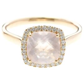 Autre Marque Anello Ponte Vecchio Quarzo Rosa e Diamanti