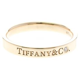 Autre Marque Tiffany Flat Band Ring aus 18K Roségold mit Diamant