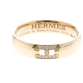 Hermès Anello Hermes Hercules con Diamanti in Oro Rosa