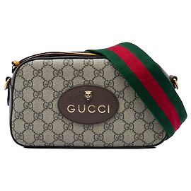 Gucci GG Supreme Web Neo Vintage Crossbody Beige