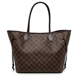 Sac cabas Louis Vuitton Damier Ebene Neverfull MM Marron