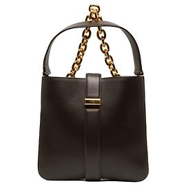 Bolsa Bottega Veneta Marie Mount em pele de vitela lisa castanha