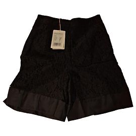 Emilio Pucci Calças Curtas de Renda e Seda Pretas