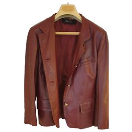 Blazer Gucci en cuir bordeaux