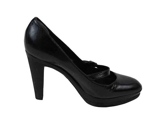 Décolleté Mary Jane Sergio Rossi in vernice nera Nero - vista 4