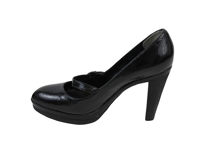 Décolleté Mary Jane Sergio Rossi in vernice nera Nero - vista 5