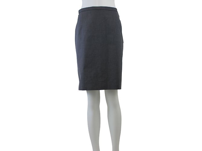 Falda Agnès b. modelo Anger gris oscuro algodón talla 36 Gris antracita - vista 2
