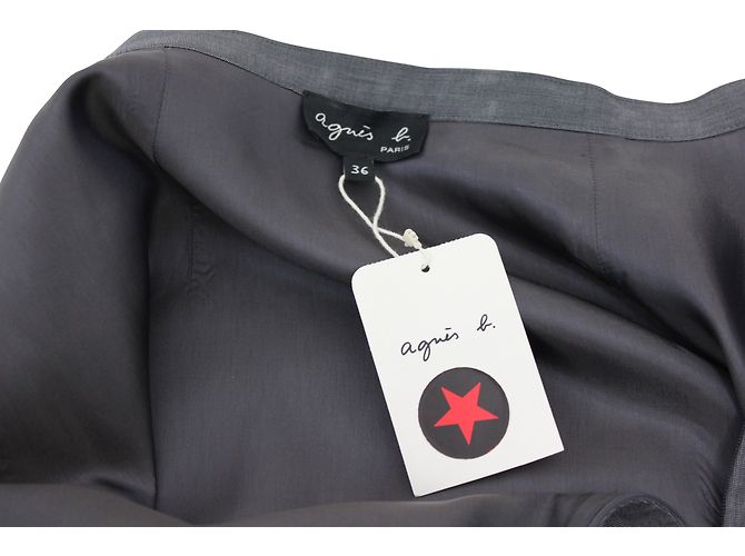 Falda Agnès b. modelo Anger gris oscuro algodón talla 36 Gris antracita - vista 3