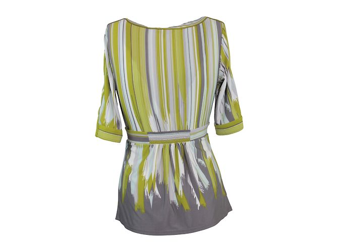 Bcbg Max Azria Oberteil Weiß Blau Grün Grau Polyester - Ansicht 2