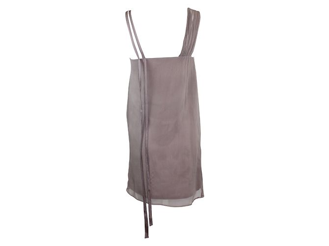 Vestido de seda Les Petites Taupe - vista 2