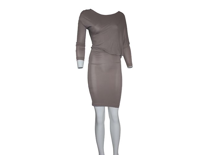Vestido de murciélago Bcbg Max Azria Taupe Gris pardo - vista 2