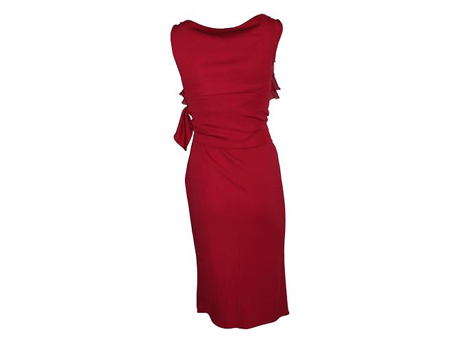 Vestido de seda Giambattista Valli rojo - vista 3