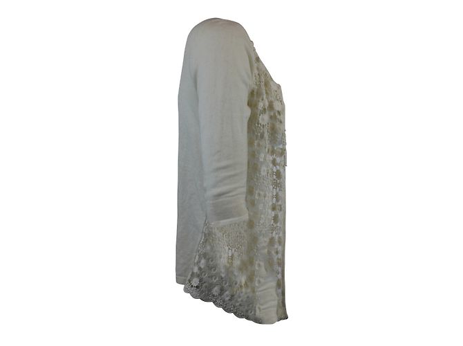 Maje Cardigan de renda creme - vista 2