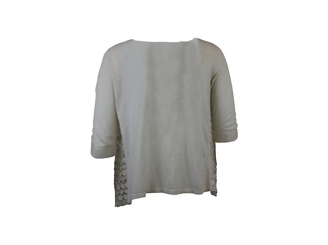 Maje Cardigan de renda creme - vista 3
