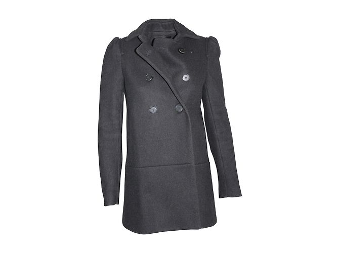 Maje Black Wool Polyamide Coat - view 2