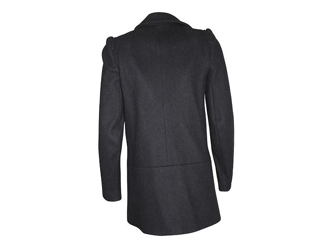 Maje Black Wool Polyamide Coat - view 3