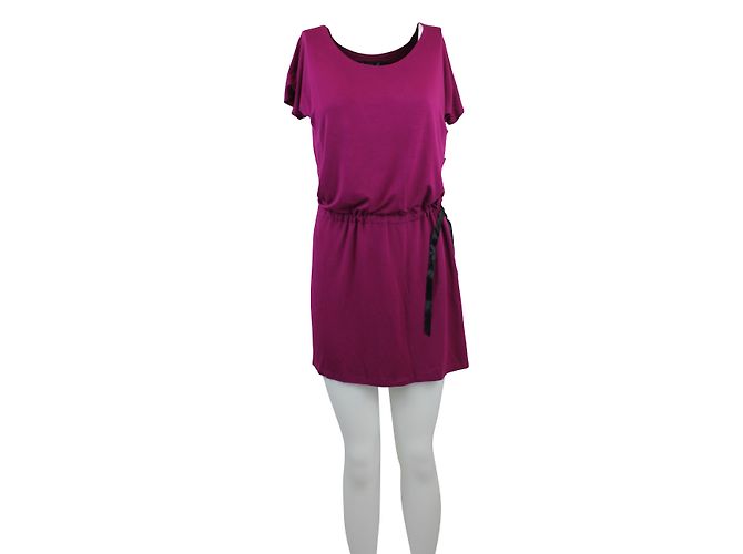 Agnès b. Rosa Viscose Kleid Pink - Ansicht 2